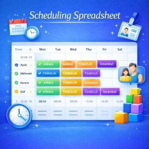 Cleaning Business Scheduling Spreadsheet for Turkey