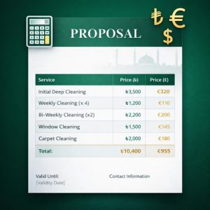 Cleaning Quote Template (Turkish Market Edition)