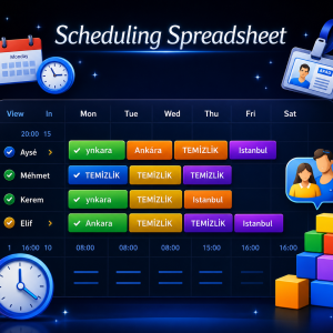Cleaning Business Scheduling Spreadsheet for Turkey