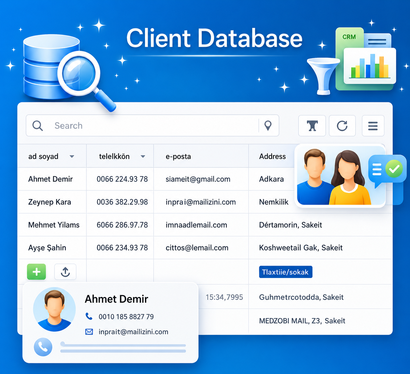 Client Database Template for Turkish Market