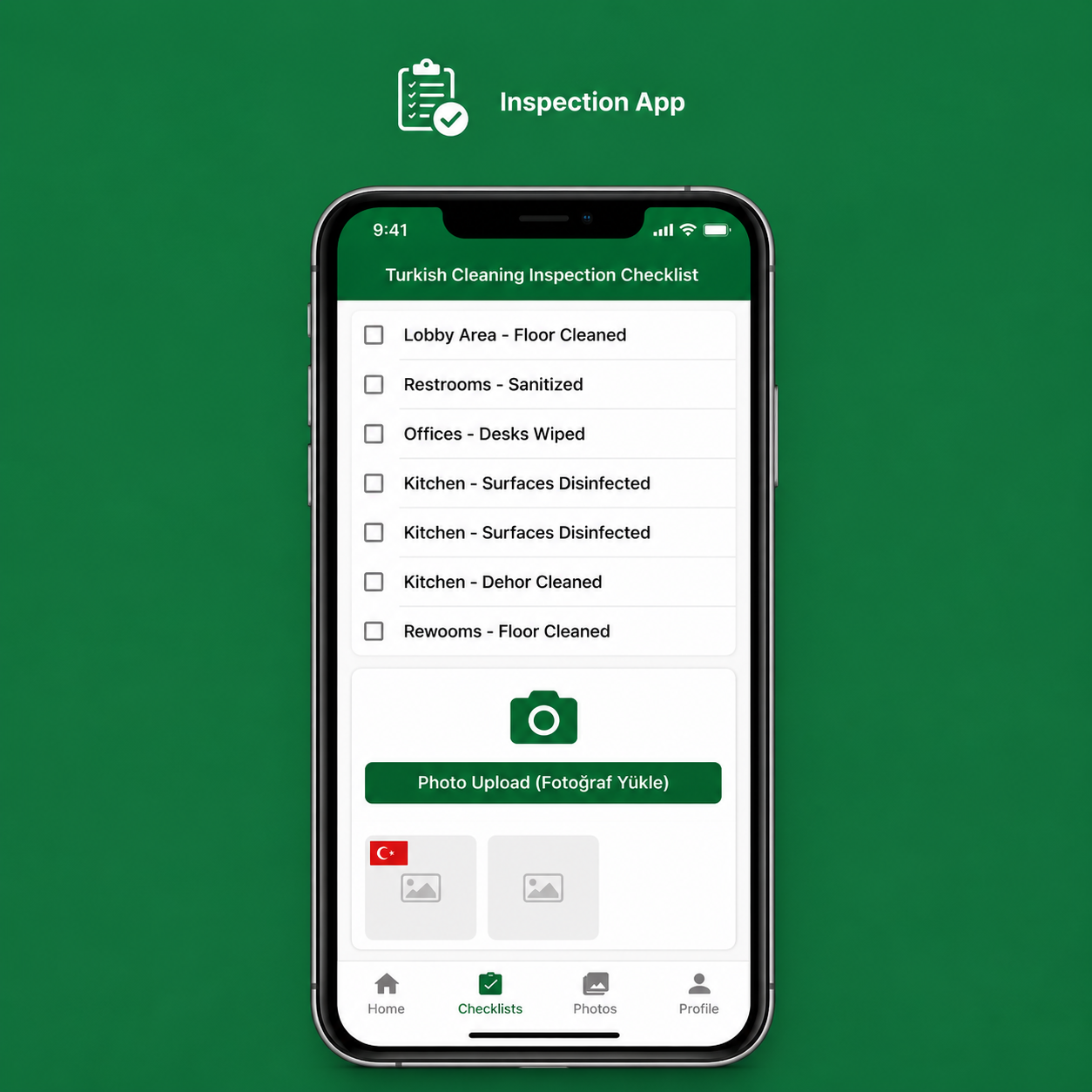 Digital Inspection Checklist App for Turkey