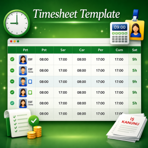 Digital Timesheet Template for Turkish Workforce
