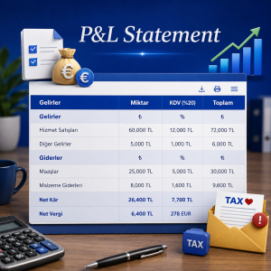 Profit & Loss Statement Template for Turkish Market