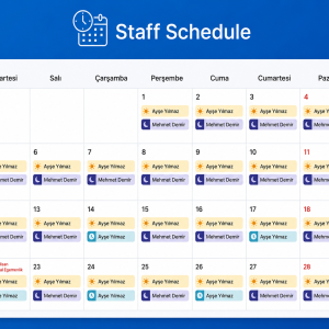 Staff Scheduling Template for Turkish Workforce