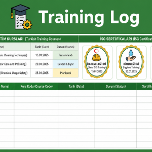 Staff Training Log for Turkish Employees